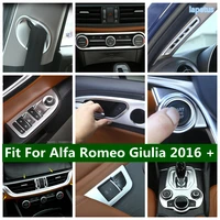 matte accessories for alfa romeo giulia 2016 2020 stalls gear shift box air ac vent engine button safety belt cover trim