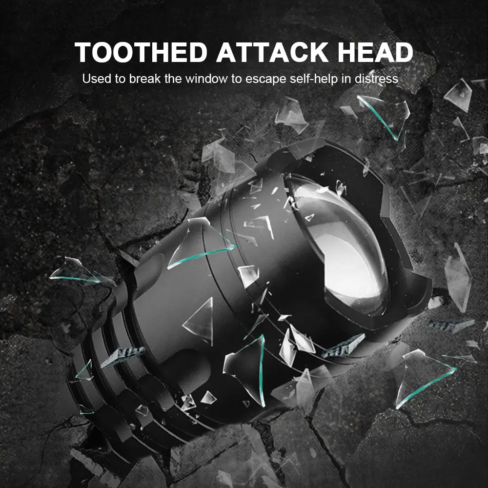 Супер яркий тактический светодиодный фонарик XHP50 3 режима освещения