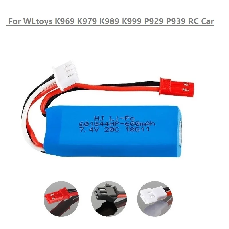 7 4 V 600mAh Lipo батарея с v зарядное устройство наборы для WLtoys K969 K979 K989 K999 P929 P939 RC