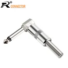 Штекер для микрофона 6,35 мм, угловой, 6,3 мм, с никелированным покрытием, 1 шт.