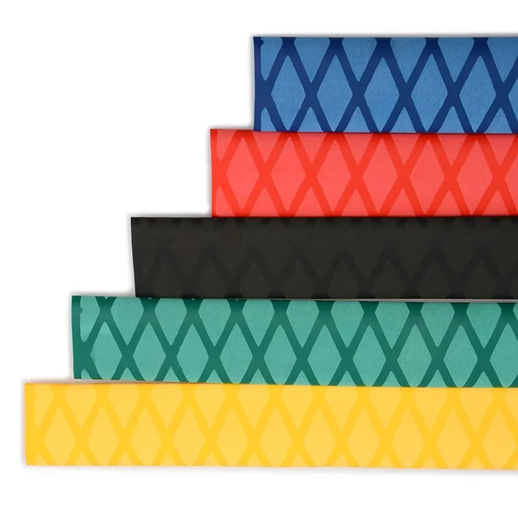 

Dia 15mm Non Slip Heat Shrink Tube Textured Pattern DIY Insulated Fishing Rod Handle Racket Grip Wrap Cover Waterproof Sleeve 1M