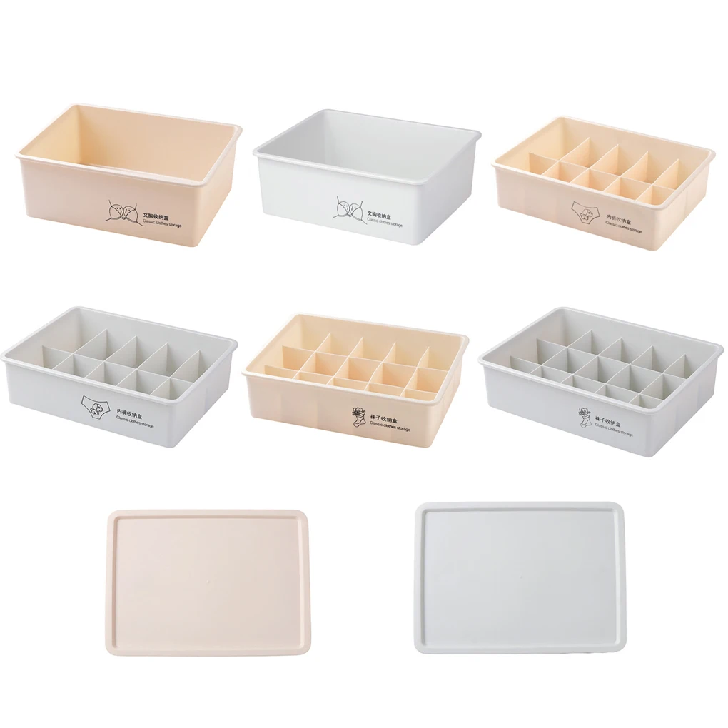 Ящик для хранения носков нижнего белья разделенный Штабелируемый пластиковый