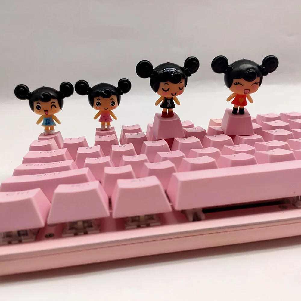 

Kawaii Beautiful Girl Cartoon Cute Keycaps For Mechanical Keyboard Caps Decoration Accessories Pbt Anime Cherry Mx ESC Keycap
