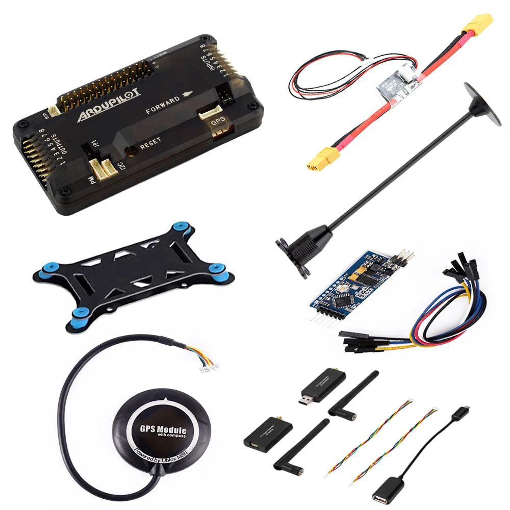 APM2.8 APM 2 8 плата контроллера полета с амортизатором M8N GPS компасом мини OSD модуль