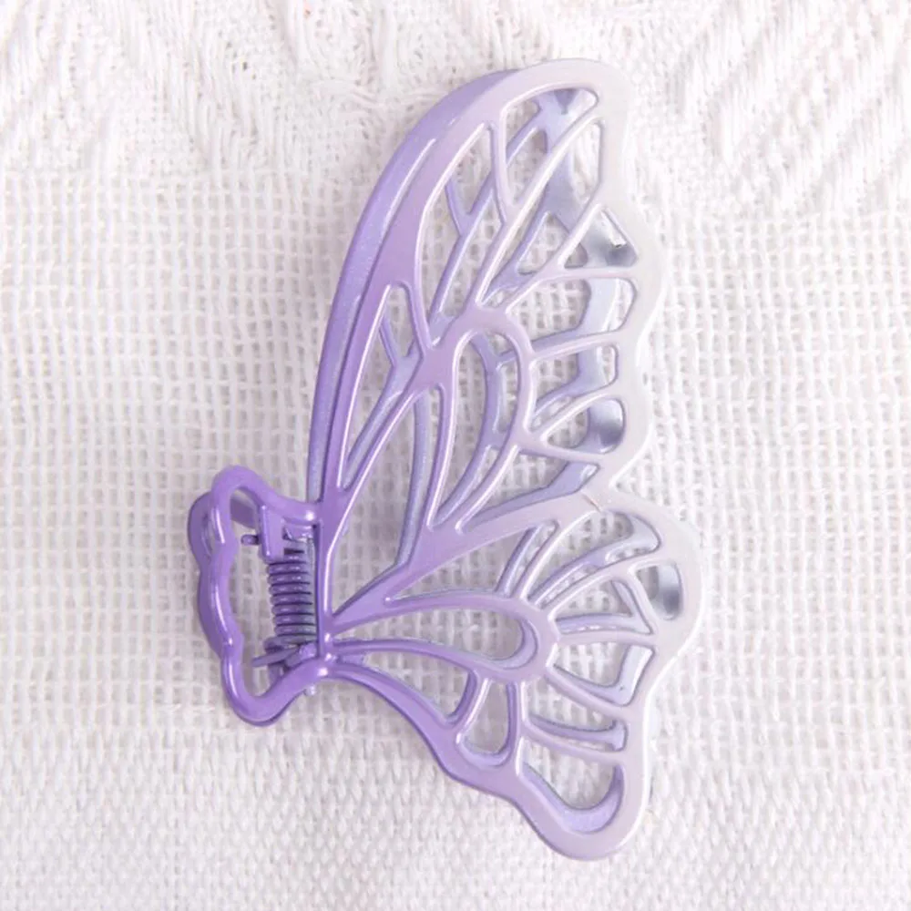

2021 New Retro Acrylic Hair Claws Colorful Butterfly Petal Clip Hair Accessories Bath Gradit Hairpins For Women Girls