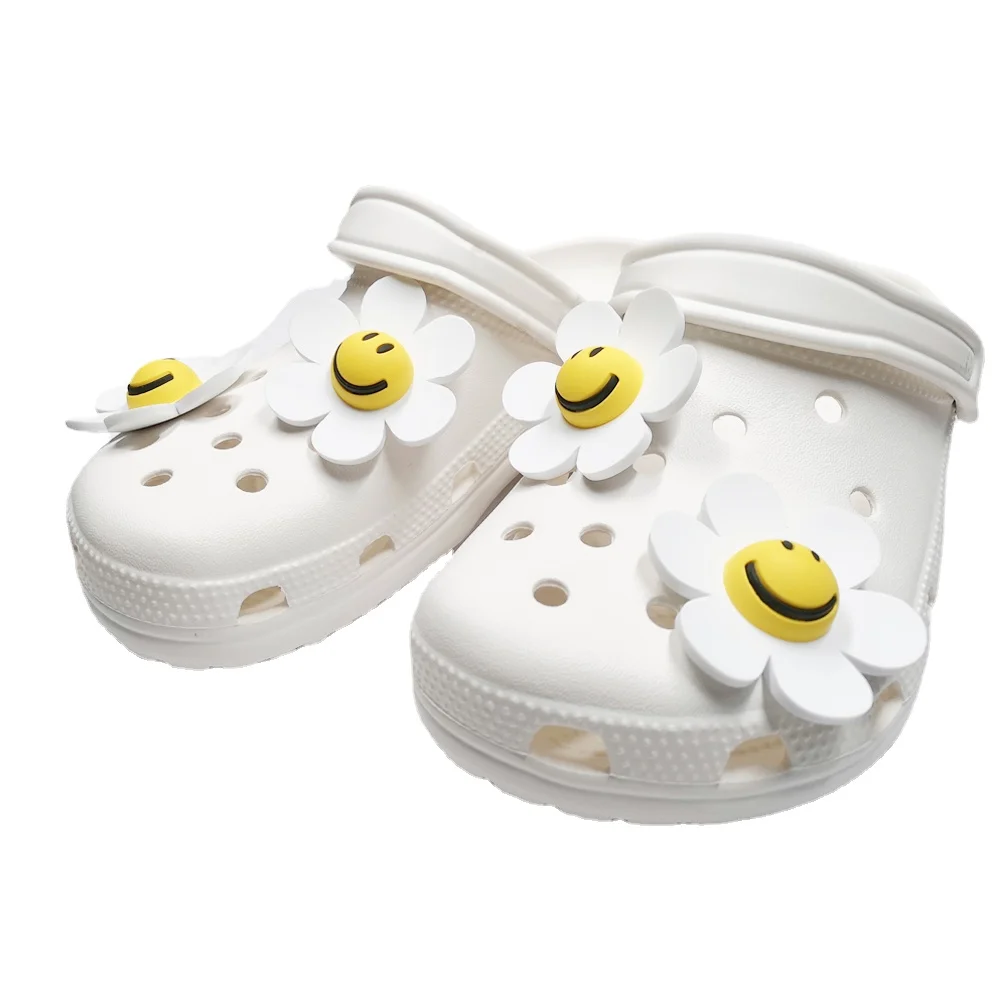 

Shoe Charms Smile Flower Decoration Clog Designer Pack Charms Fit for Croc Custom Shoe Accessories for Girls Adult Kids Gift
