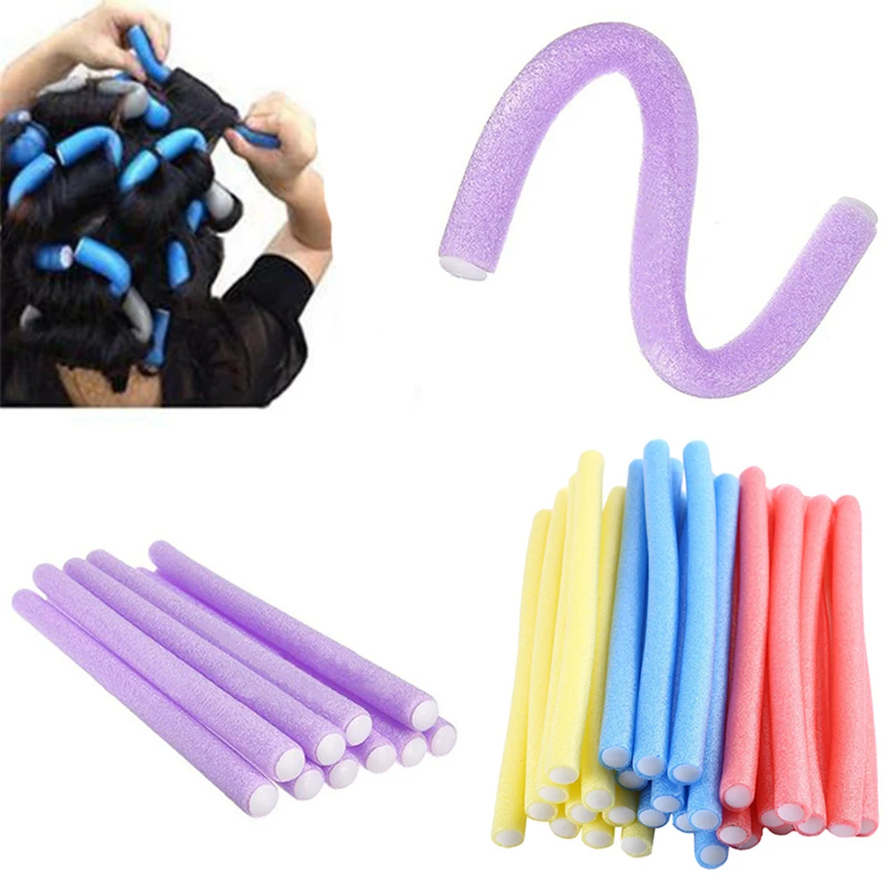 Curler Sticks Hair Foam Roller Curling Sponge For Women 10Pcs Soft Plastic EPE Randomly Length 24cm/9.45&quot | Красота и здоровье