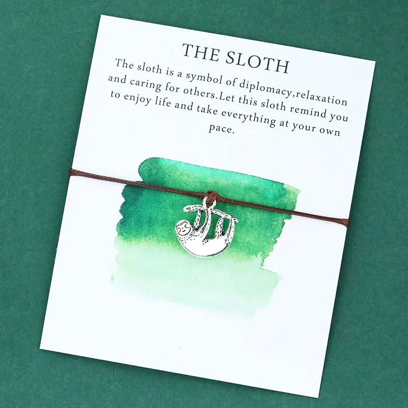 Ленивец браслет желаний милый очаровательный дух животное ювелирные изделия Kawaii
