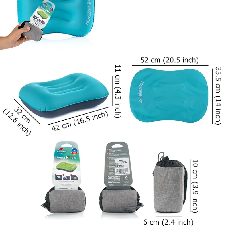 Naturehike обновленная надувная подушка для кемпинга воздушная сверхлегкая походная