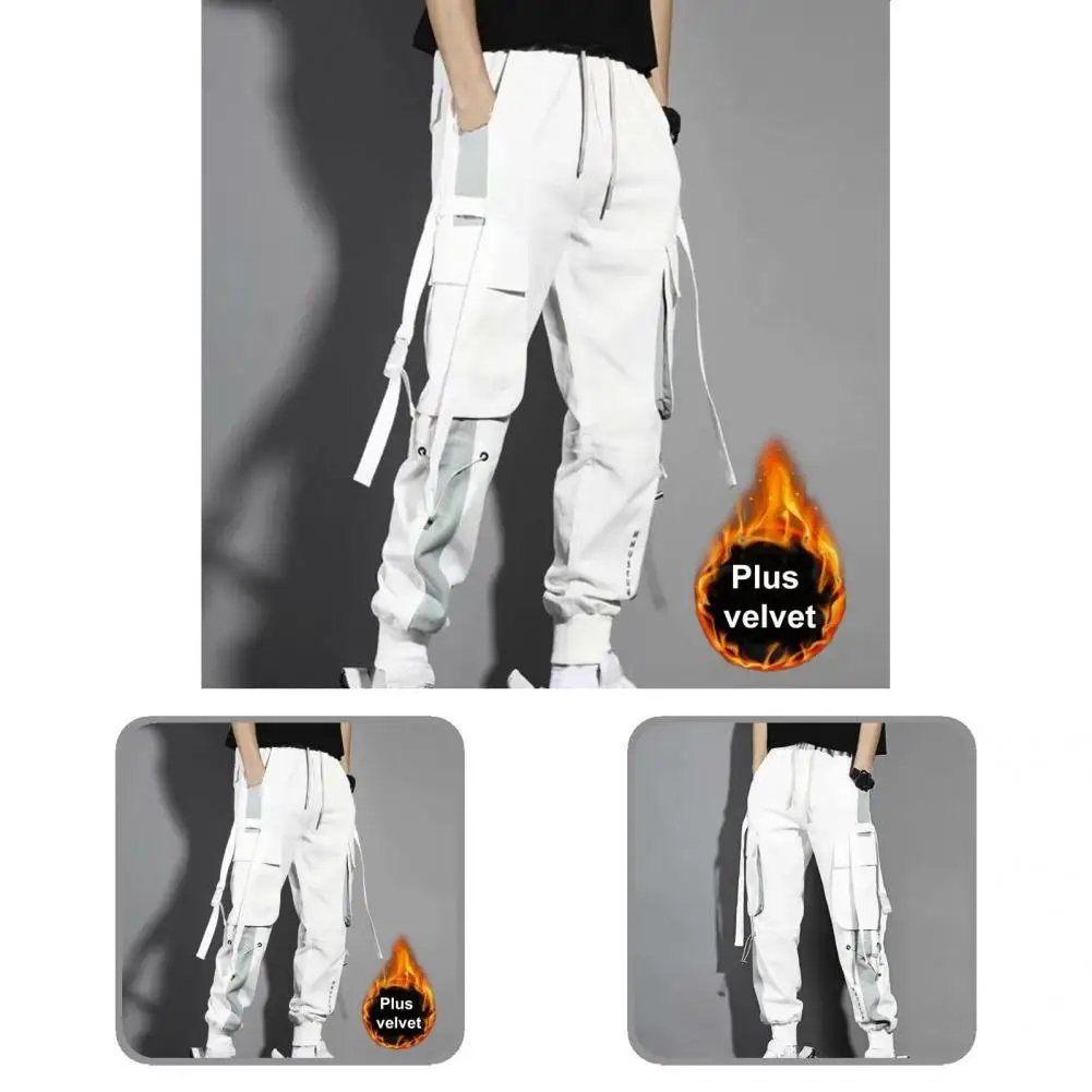 

Cool Terrific Hip-hop Style Winter Trousers Ankle Length Harem Pants Multi Pockets for Street