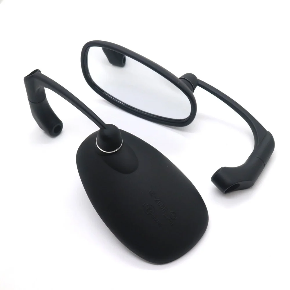 Мотоциклетное черное L-образное Ретро овальное боковое зеркало заднего вида для