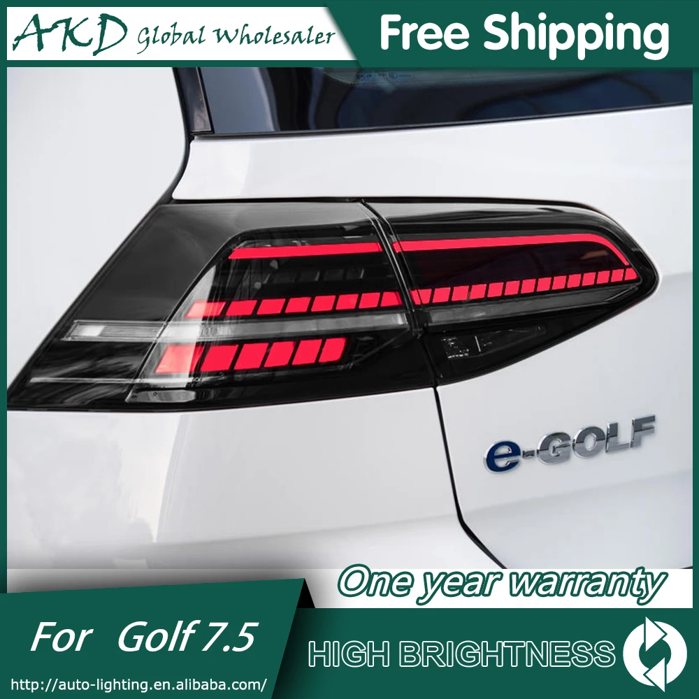 AKD автомобильный стильный задний светильник для VW Golf7 Golf 7,5 MK7.5- светодиодный задний фонарь DRL+ тормозной светильник багажника автомобильные аксессуары