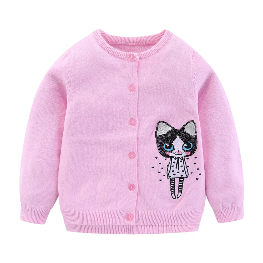 Mudkingdom/вязаный свитер с сердечками для девочек Хлопковая куртка-кардиган