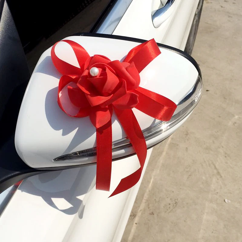 DIY Индивидуальный заказ свадебное украшение автомобиля цветок дверные ручки