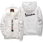 Мужская куртка-бомбер Vespa, тонкая ветровка, Ультралегкая пляжная велосипедная ветровка с капюшоном, куртка на молнии, Одежда большого размера 7XL