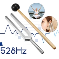 528hz aluminum alloy tuning fork chakra hammer with mallet sound healing therapy for ear care medical neurological instrument