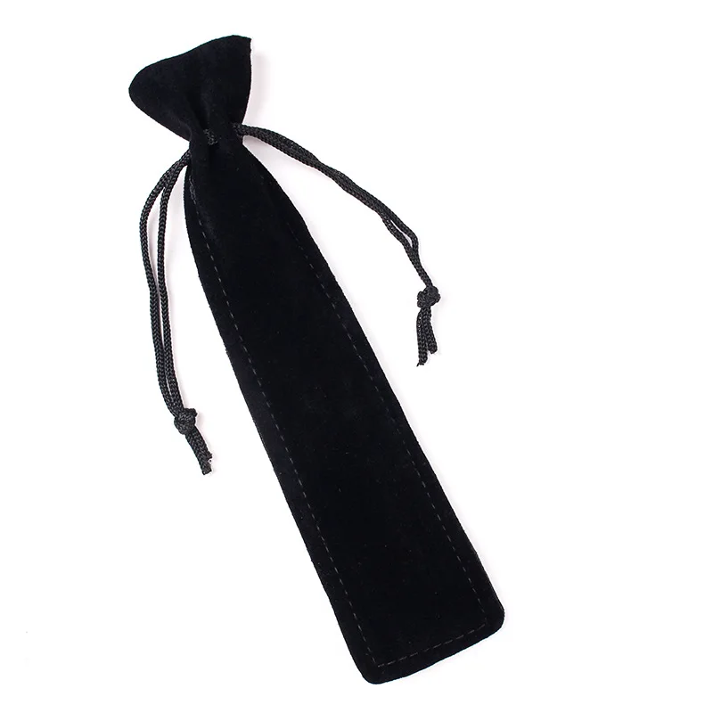 

100pcs Per Lot Velvet Pen Pouch Holder Single Gift Pencil Bag Wholesale Pen Case with Rope Office & School Supplies
