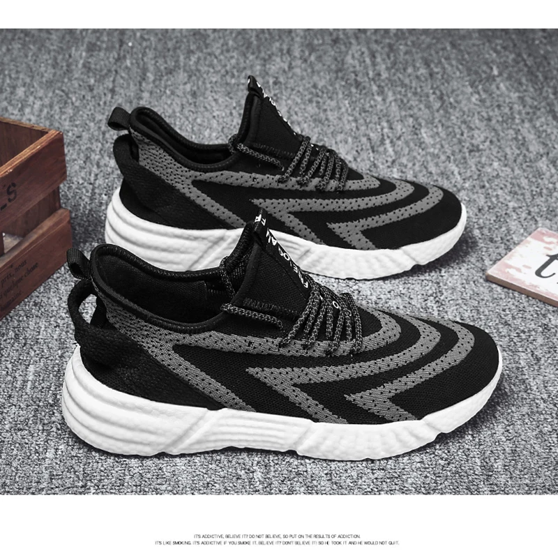 

Summer Men Soft Breathable Monolayer Mesh Shoes Durable Non-Slip Soles Knit Outdoor Sports Running Shoes Athletic Sneakers Men