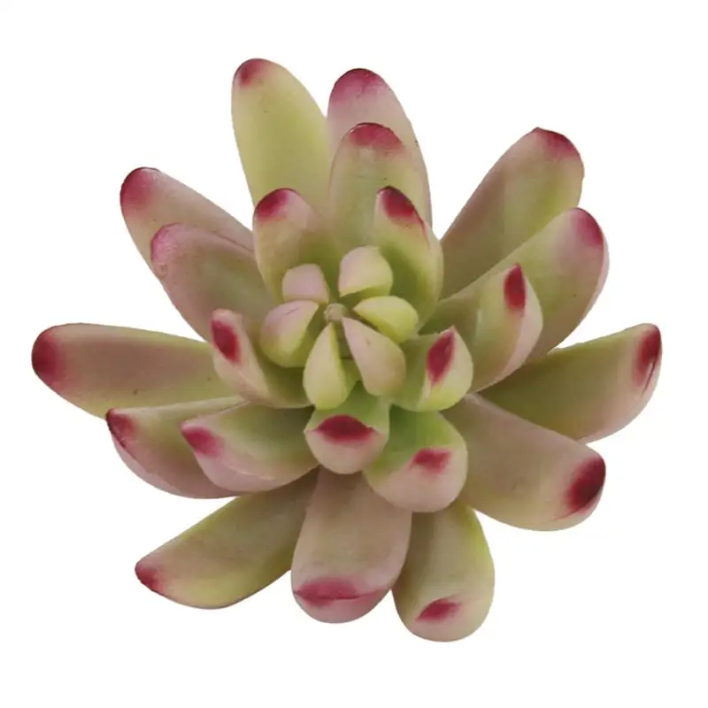30 Artificial Succulents Green Flocking Plant Bonsai Desktop Fake Plants Valentine Day Christmas Wedding Decoration Plante - Цвет: 30