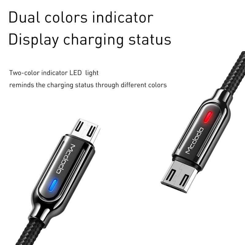 10Pcs/lot Mcdodo Micro USB Cable 3A Fast Charging Auto Disconnec For Samsung S7 Xiaomi Redmi Tablet Android Phone Charger Cord | Мобильные