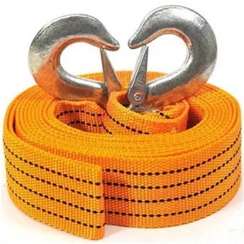 Сверхмощный 3-тонный автомобильный буксировочный трос 4 м ремешок крючок для