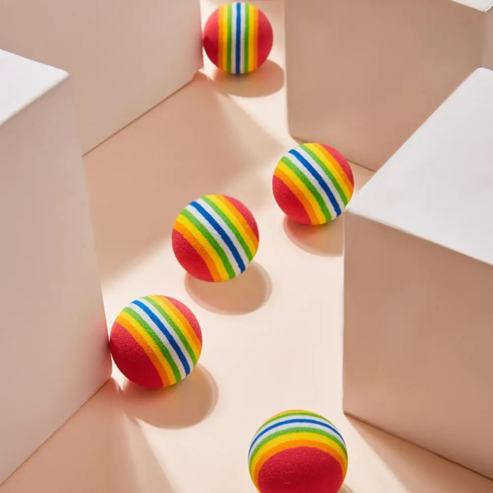 Мячи для тренировок K7O5 пенопластовые мягкие радужные мячи в полоску игры гольф