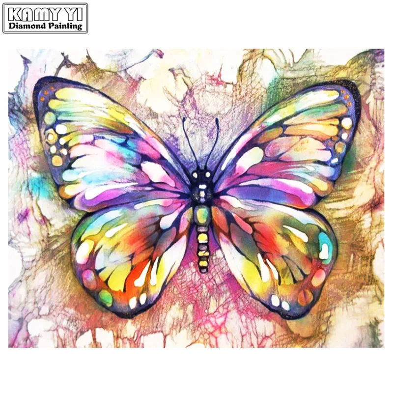 Алмазная живопись красочные бабочки Diy вышивка мозаика ручной работы наборы