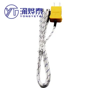 Зонд поверхностной термопары K-типа YYT, 1 шт., датчик открытого тела, линия измерения высокой температуры 1 м