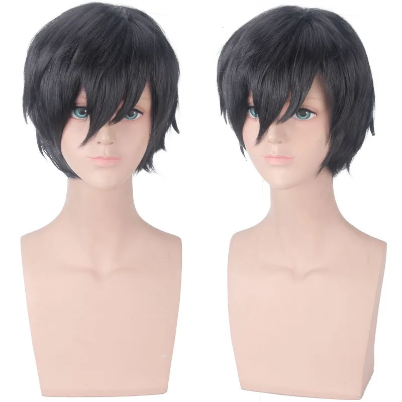 35cm Anime DARLING in the FRANXX Hiro Wig Cosplay Wigs Playing Black Hair Halloween 1:1 Cap |