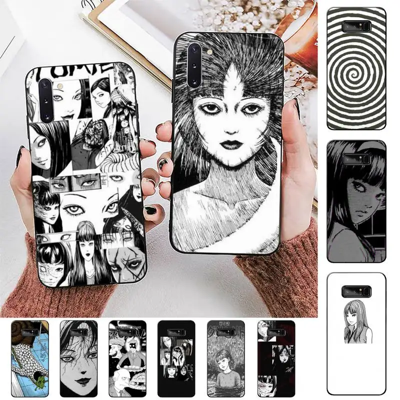 

FHNBLJ Tomie Junji Ito Horror Anime Phone Case for Samsung Note 3 4 5 7 8 9 10 20 pro lite ultra Oppo A9 2020