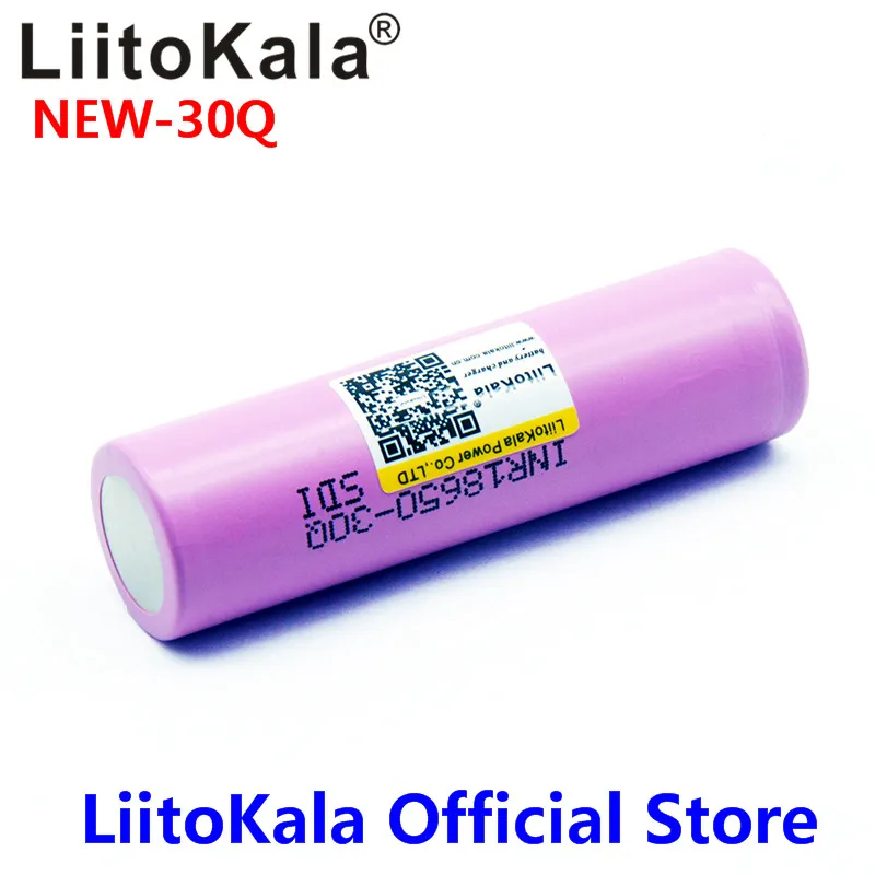 

LiitoKala 100% original New for INR 18650 battery 3.7V 3000mAh INR18650 30Q li-ion Rechargeable Batteries