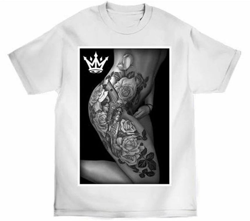 Mafioso Men' S Body Art футболка с короткими рукавами белая Татуировка мафия Гангстер