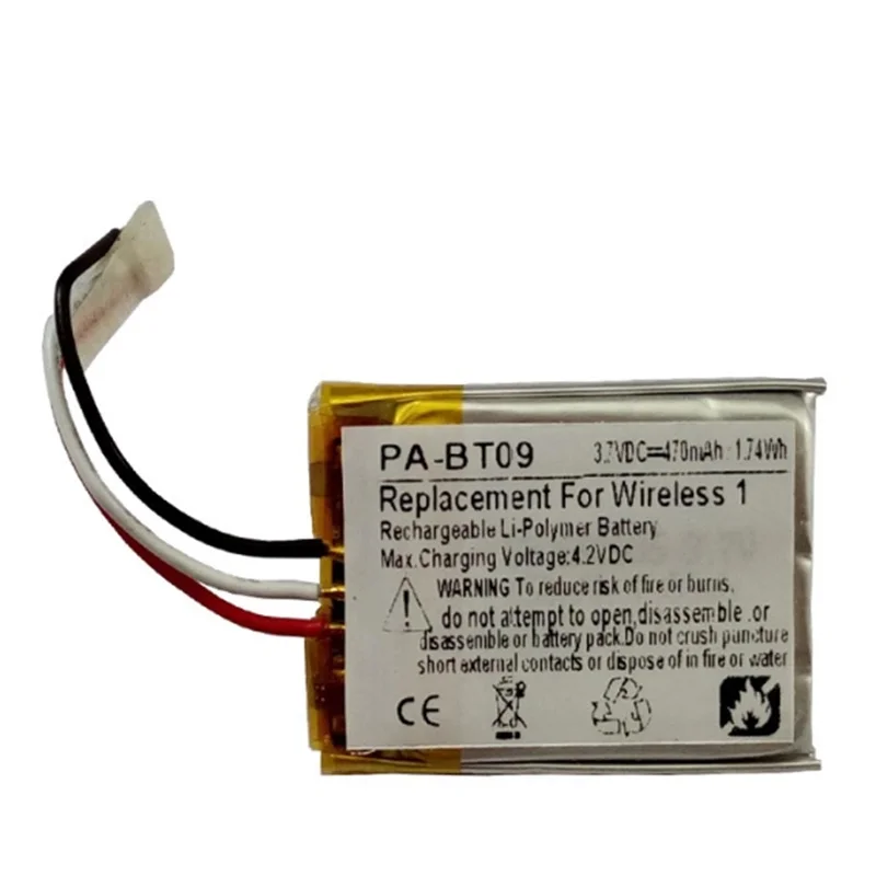 

High Capacity Battery for Beats Solo 1 Wireless Earphone New Li-polymer Rechargeable Accumulator Replacement 3.7V 470mAh