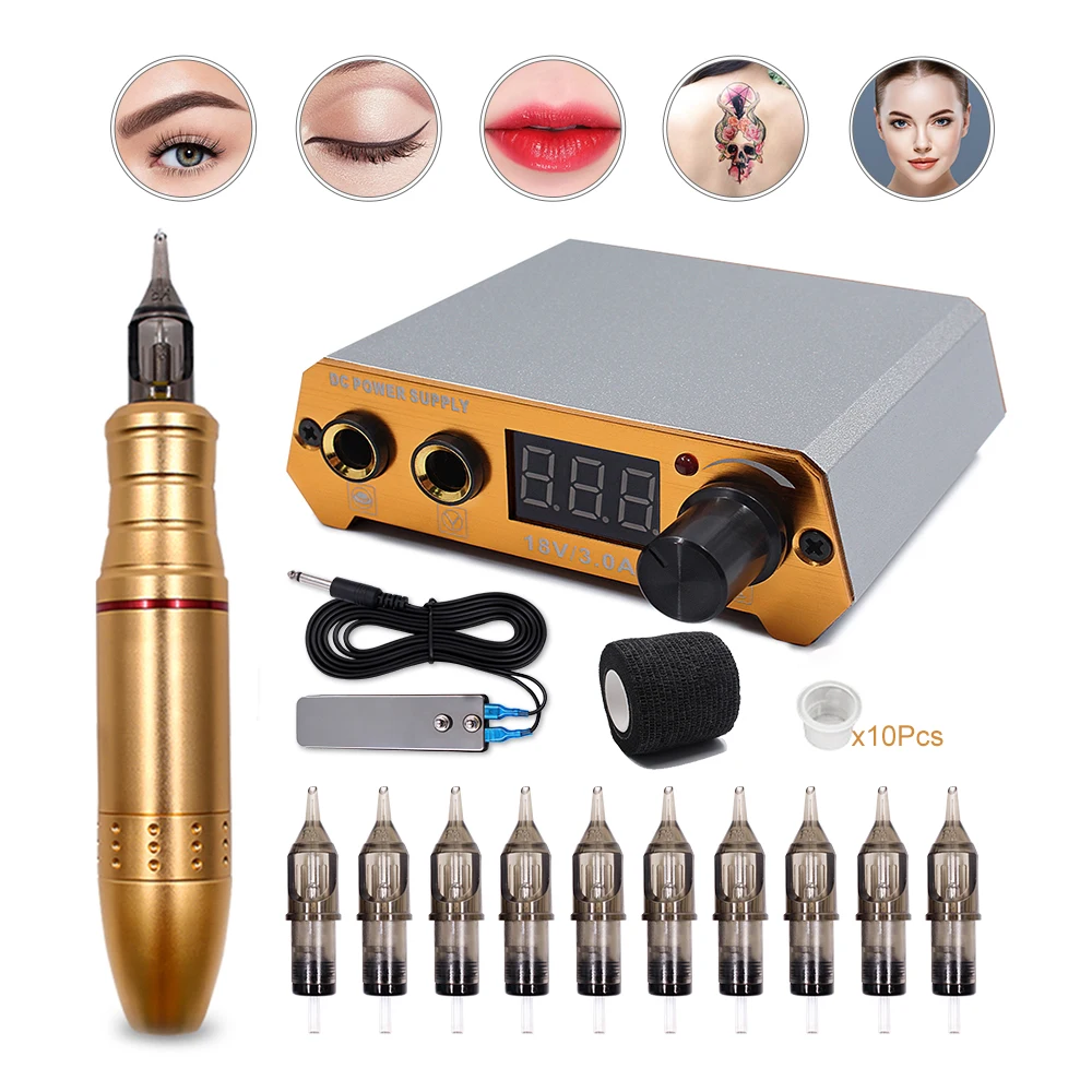Профессиональный набор для тату ротационная ручка Перманентный макияж машина