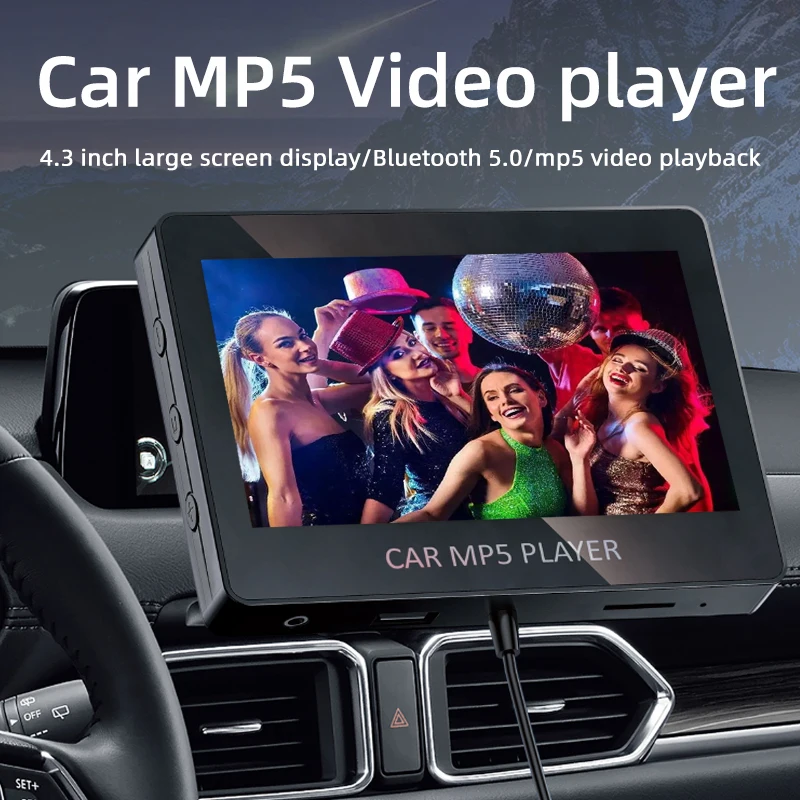

Multimedia car MP5 MP4 video player Bluetooth FM transmitter car receiver car MP3 lossless music u disk memory card play display
