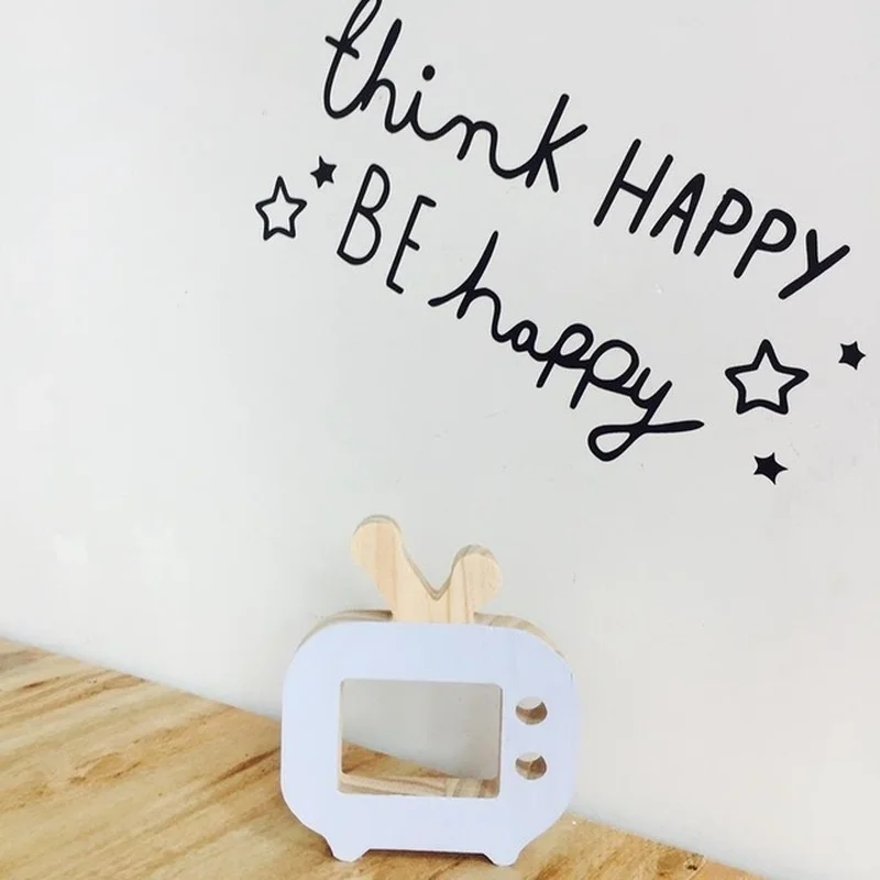 

New Home Decoration Crafts Statue Wooden TV Set Toys Modeling Decor Creative Christmas Kid's Children Room Decor Toys Props Gift