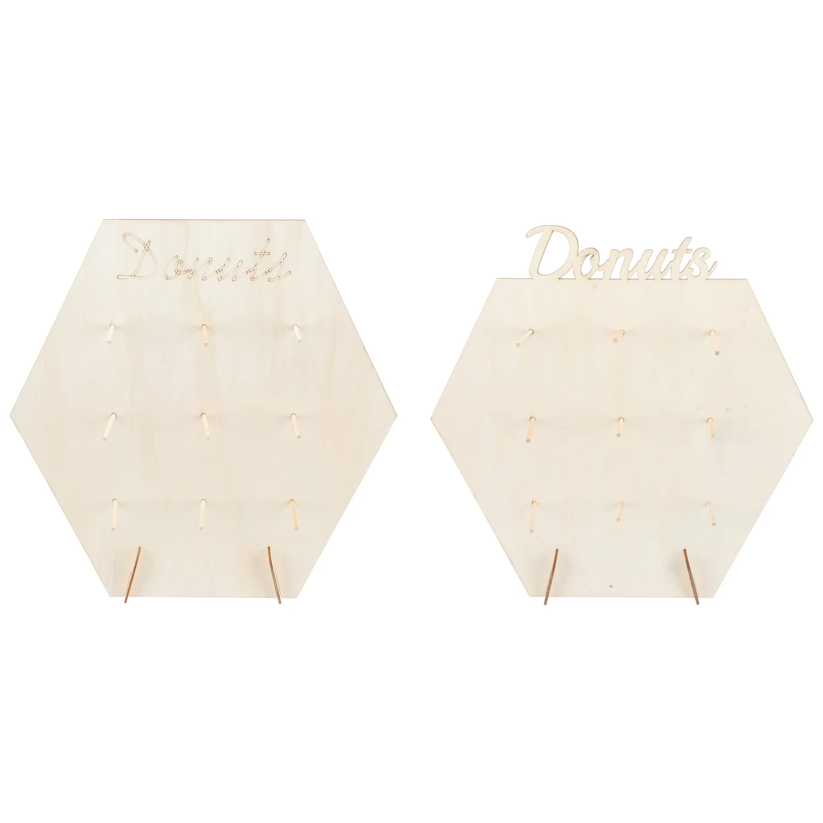 

2 комплекта деревянных пончиков, подставка для пончиков, многоразовая подставка для пончиков