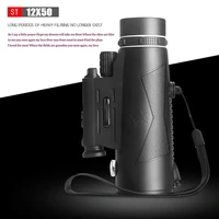 high powerful 12x50 monocular telescope night vision light high definition high low light night vision for hiking camping