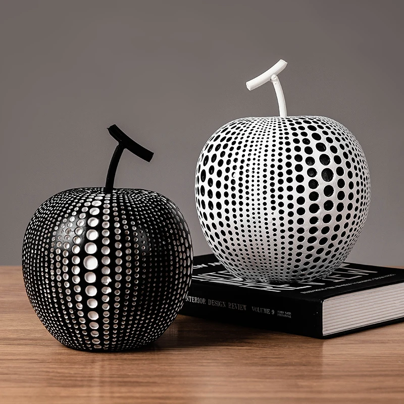 

Resin Apple Statues Home Decoration Accessories For Living Room Office Desk Decor Modern Abstract Sculpture Art European Decor