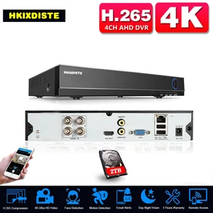 4 channel hybrid 6 in 1 nvr tvi cvi ahd cctv dvr video recorder 4k for analog ahd ip camera 5mp video surveillance dvr 4ch 8mp free global shipping