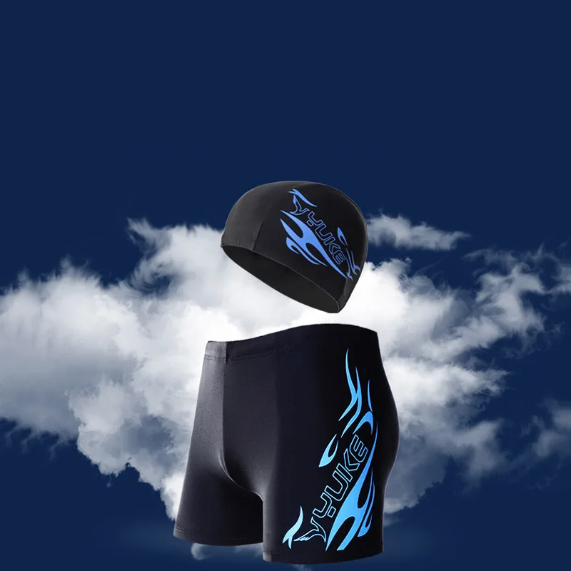 Мужская шапочка с принтом удобный Быстросохнущий купальный костюм для взрослых