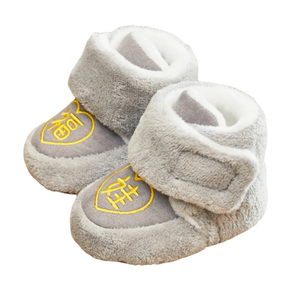 

Baywell Winter Infant Plush Snow Boots Newborn Baby Boys Girls Soft Sole Cute Fleece First Walker Toddler Fluffy Shoes 3-12M