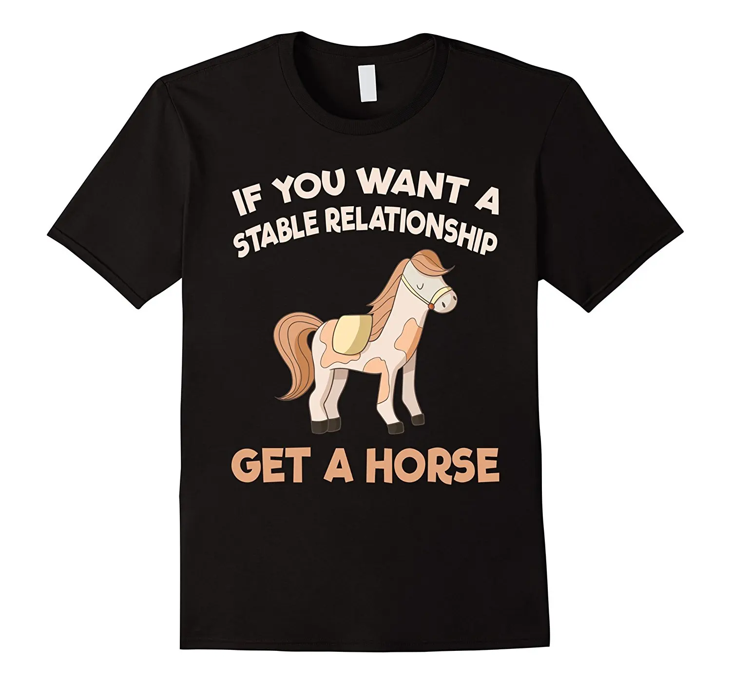 

Stable Relationship Funny Horse T-Shirt Gift Short Sleeve T Shirt Cotton T Shirts Top Tee Funny Print Tops Men Plus Size