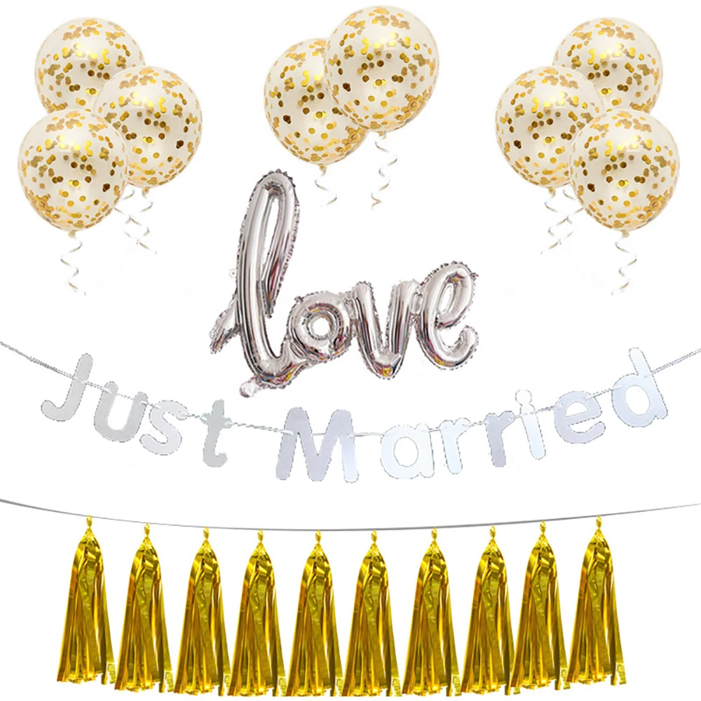 30 шт./компл. любовь фольгированный шар конфетти с воздушными шарами украшения для