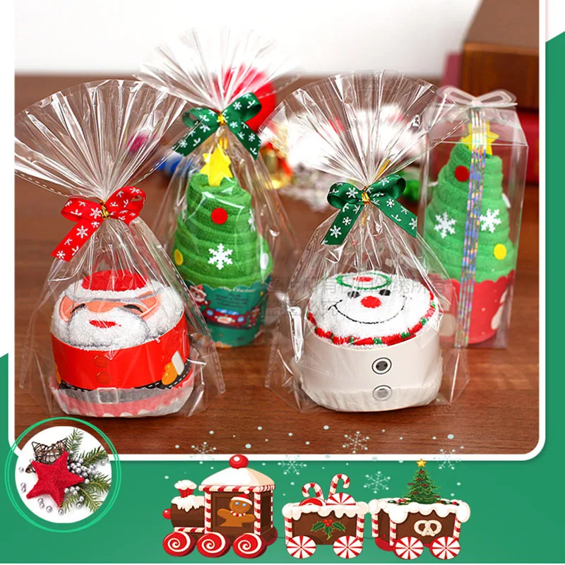 1 шт рождественское полотенце праздничный торт моделирование Хлопковое Санта