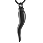 IJD9225, итальянский рог, кремационные украшения для золы, искусственное ожерелье из нержавеющей стали, памятный кулон для праха, ювелирные изделия для сувенира