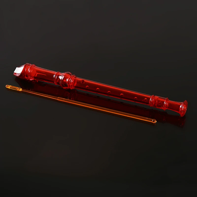 Флейта 8 отверстий рекордер высокого класса красочная прозрачная флейта +
