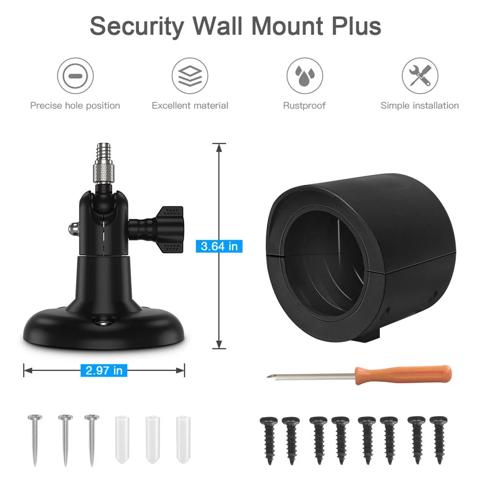 Yi Home Camera Waterproof Wall Mount Holder Outdoor Adjustable 360 Degree Swivel Bracket with Protective Case for Yi Home Camera