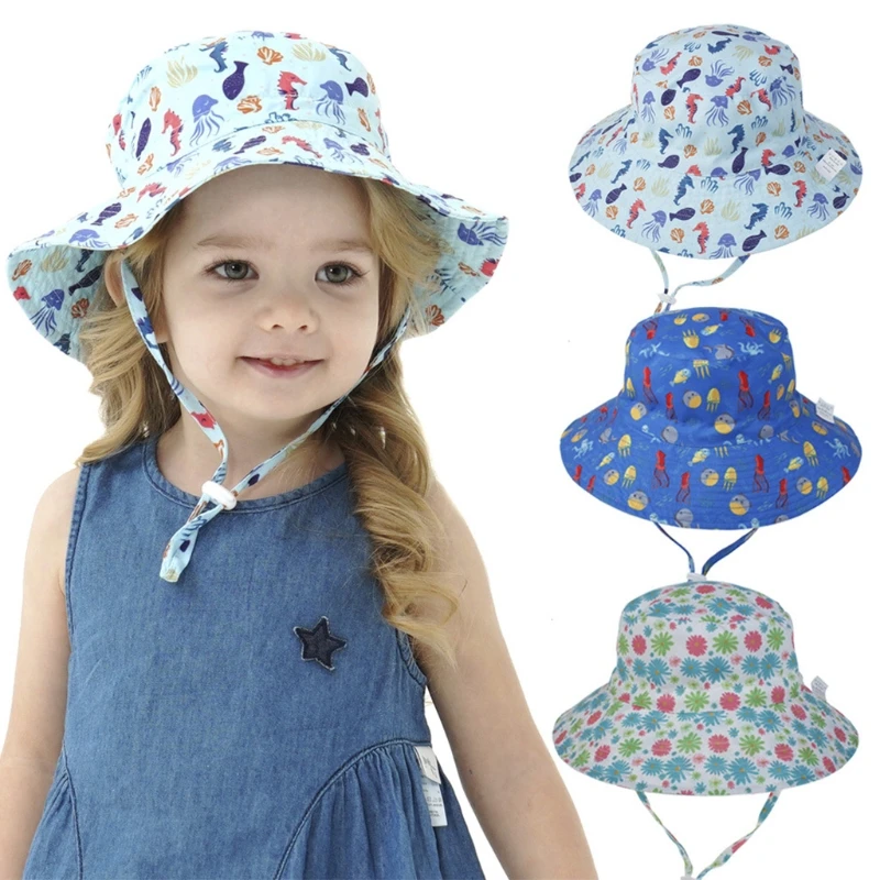 Панама с защитой от УФ лучей для мальчиков и девочек воздухопроницаемая солнца