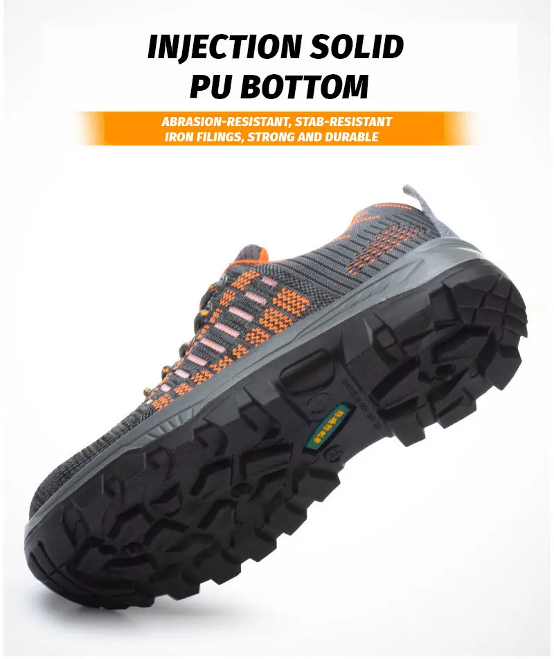 

Men's Safety Protective Breathable Working Shoes Anti-Smashing Anti-puncture PU Sole Mountaineering Boots Women Hiking Sneakers